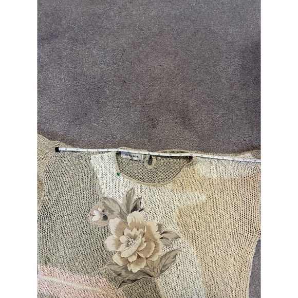 JJ Fargo Womens Vintage Sweater S/M Pink Pastels Pearls Hand Knitted Granny Core - Picture 8 of 11